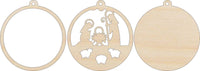 Nativity 3D Laser Cut Ornament – Baltic Birch Wood Craft Supplies | DIY Wood Ornament Kit RE20 - The Wood Shape Store