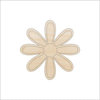 Flower Wood Craft Shape - Laser Cut Baltic Birch Unfinished DIY Wood Art Supplies FLR58 - The Wood Shape Store