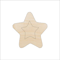 Star Wood Craft Shape - Laser Cut Baltic Birch Unfinished DIY Wood Art Supplies SKY11 - The Wood Shape Store
