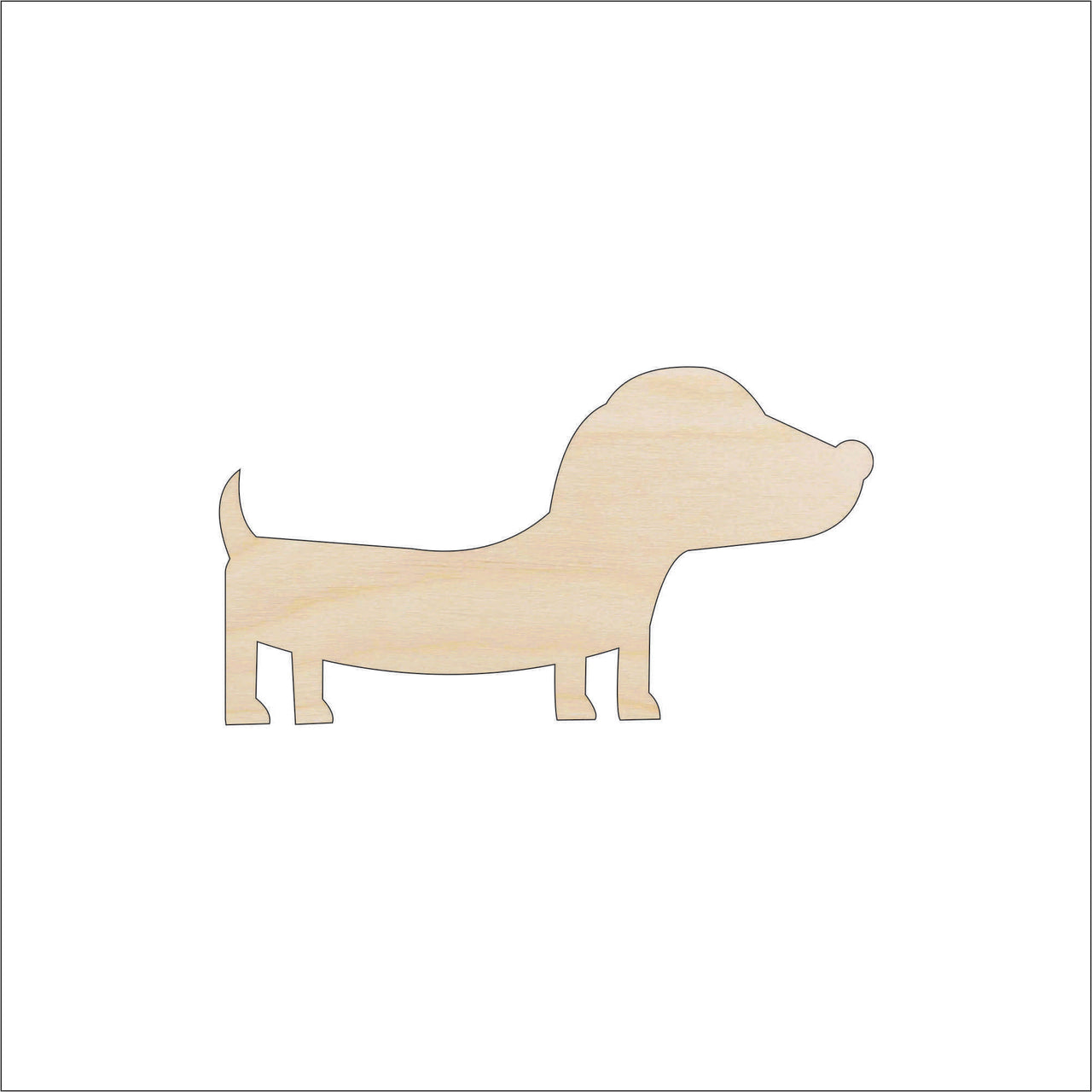 Dog Wood Craft Shape - Laser Cut Baltic Birch Unfinished DIY Wood Art Supplies DOG137 - The Wood Shape Store