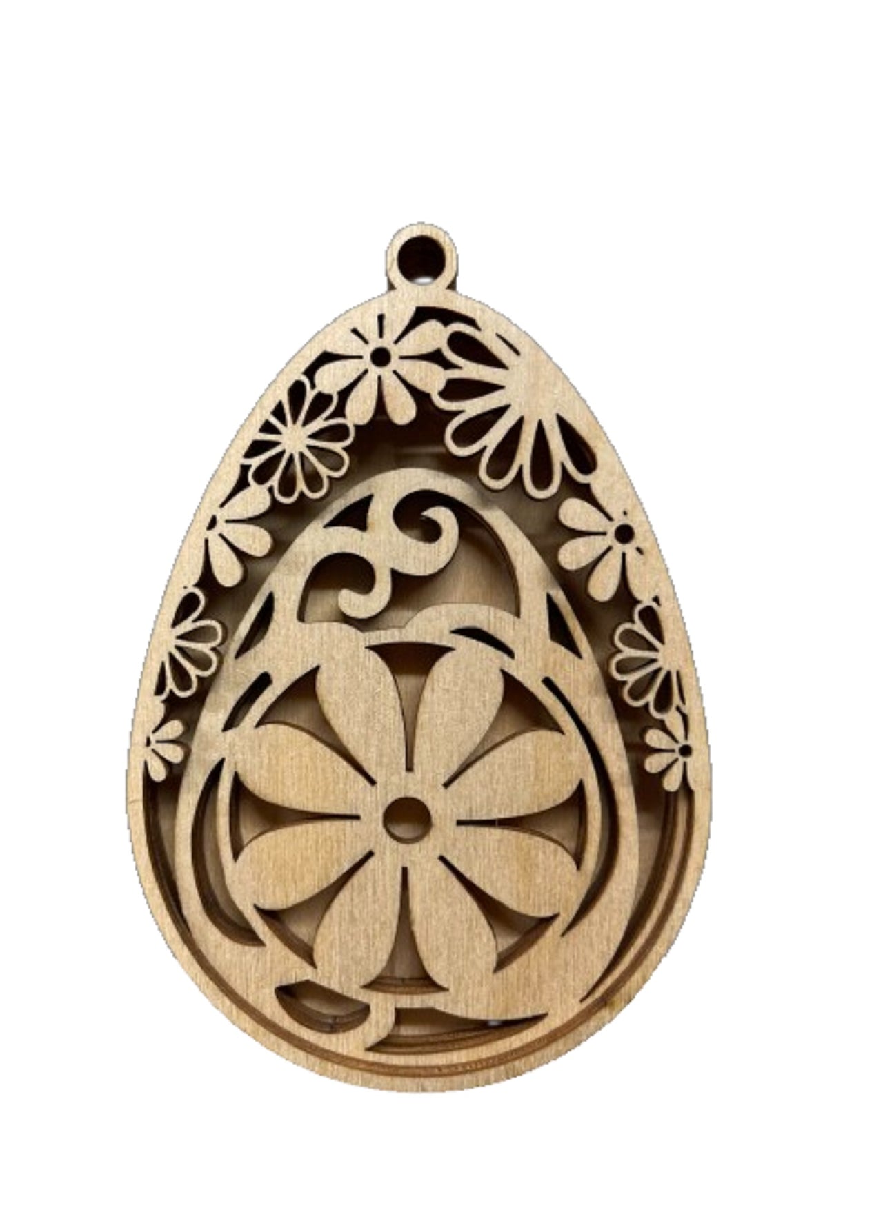 Easter 3D Laser Cut Ornament – Baltic Birch Wood Craft Supplies | DIY Wood Ornament Kit ES31 - The Wood Shape Store