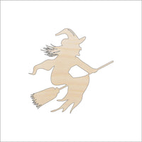 Witch Wood Craft Shape - Laser Cut Baltic Birch Unfinished DIY Wood Art Supplies FAL216 - The Wood Shape Store