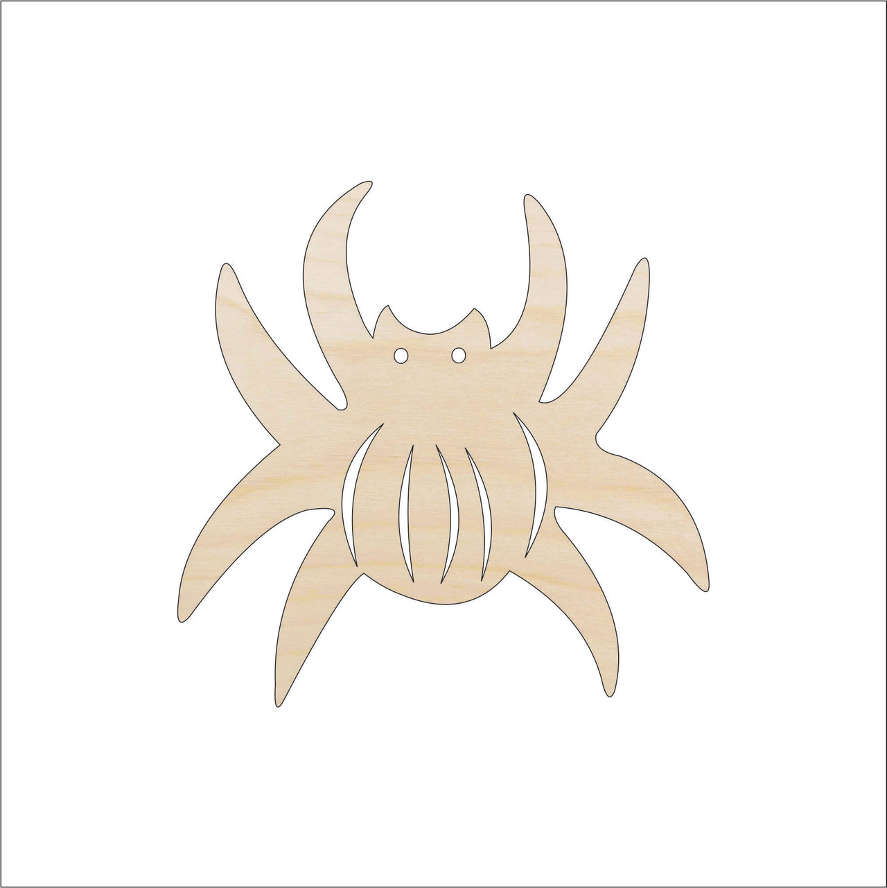 Spider Wood Craft Shape - Laser Cut Baltic Birch Unfinished DIY Wood Art Supplies BUG106 - The Wood Shape Store