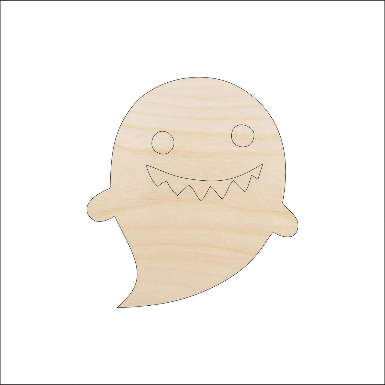 Ghost Wood Craft Shape - Laser Cut Baltic Birch Unfinished DIY Wood Art Supplies FAL172 - The Wood Shape Store