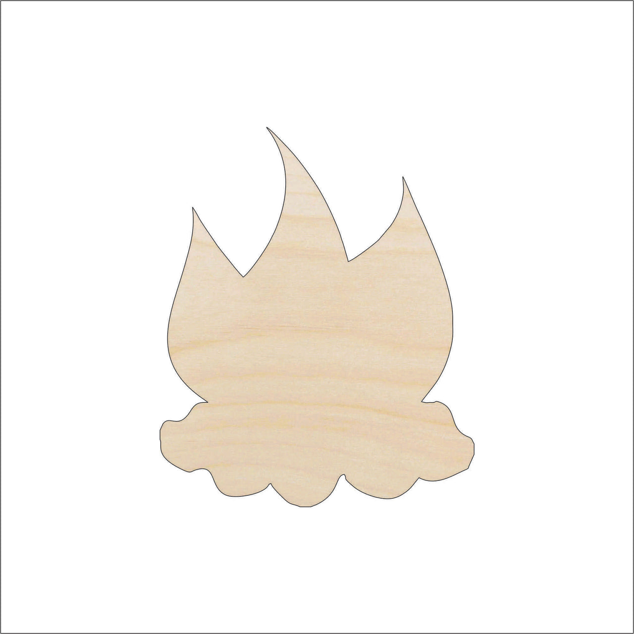 Campfire Wood Craft Shape - Laser Cut Baltic Birch Unfinished DIY Wood Art Supplies XTR97 - The Wood Shape Store