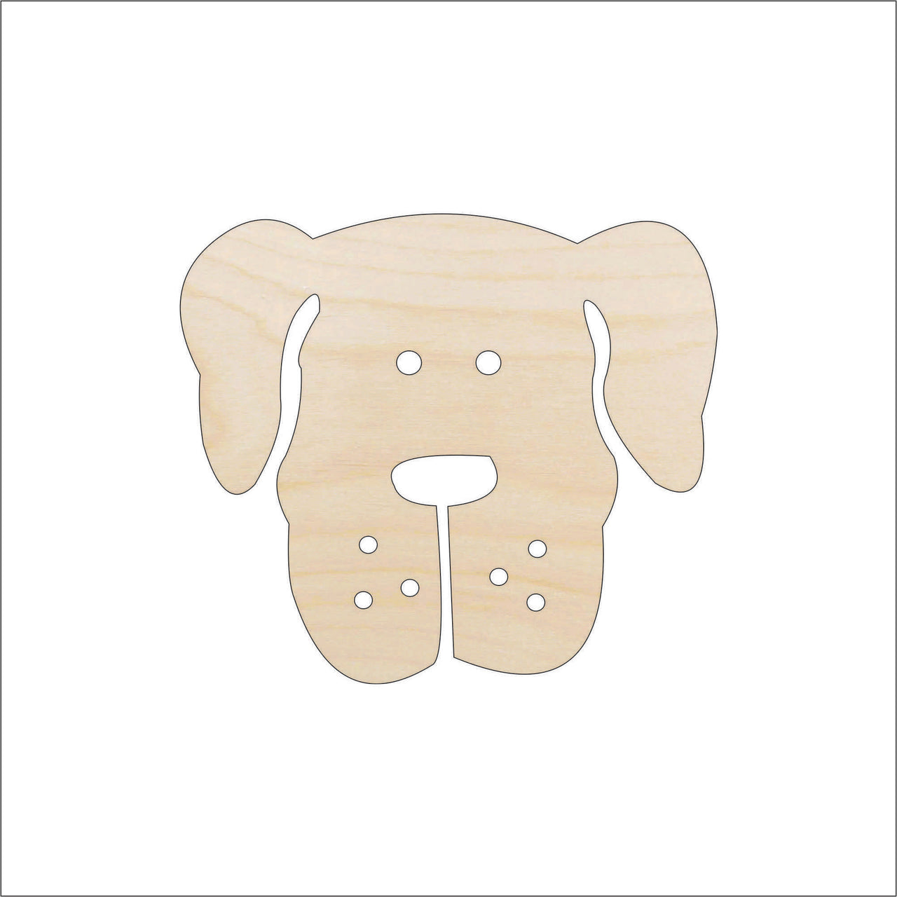 Dog Wood Craft Shape - Laser Cut Baltic Birch Unfinished DIY Wood Art Supplies DOG157 - The Wood Shape Store