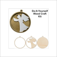 Angel 3D Laser Cut Ornament – Baltic Birch Wood Craft Supplies | DIY Wood Ornament Kit RE15 - The Wood Shape Store