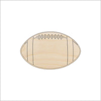 Football Wood Craft Shape - Laser Cut Baltic Birch Unfinished DIY Wood Art Supplies SPT408 - The Wood Shape Store