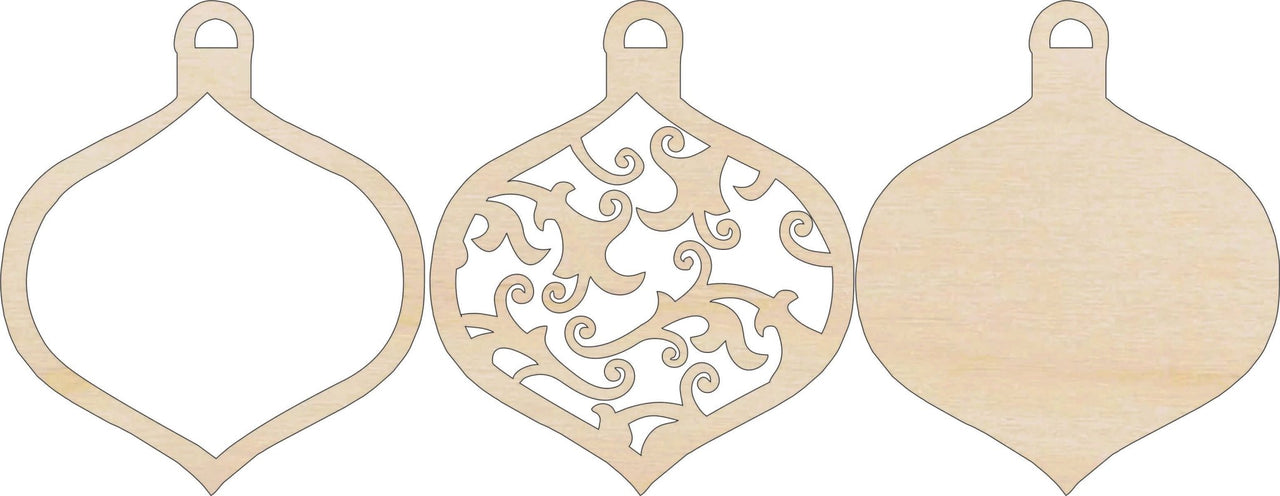 3D Laser Cut Ornament - Baltic Birch Wood Craft Supplies DIY Wood Ornament Kit DS6 - The Wood Shape Store