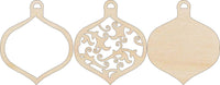 3D Laser Cut Ornament - Baltic Birch Wood Craft Supplies DIY Wood Ornament Kit DS6 - The Wood Shape Store