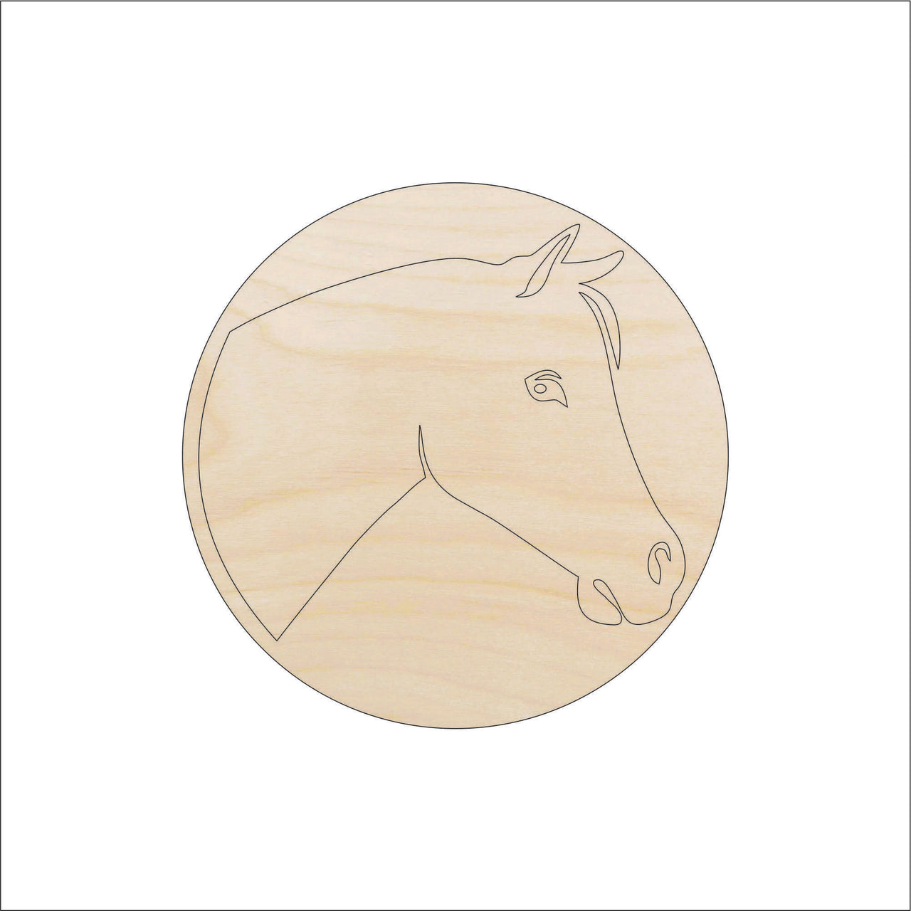 Horse Wood Craft Shape - Laser Cut Baltic Birch Unfinished DIY Wood Art Supplies HRS57 - The Wood Shape Store