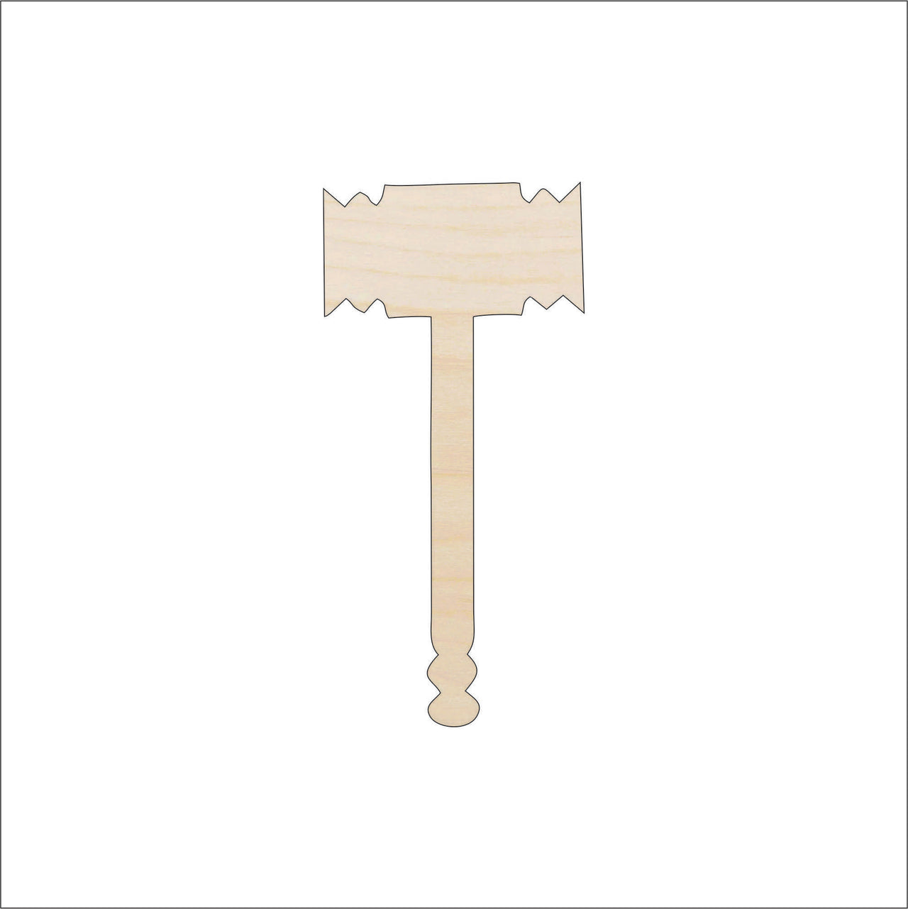 Gavel Wood Craft Shape - Laser Cut Baltic Birch Unfinished DIY Wood Art Supplies XTR15 - The Wood Shape Store