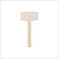 Gavel Wood Craft Shape - Laser Cut Baltic Birch Unfinished DIY Wood Art Supplies XTR15 - The Wood Shape Store
