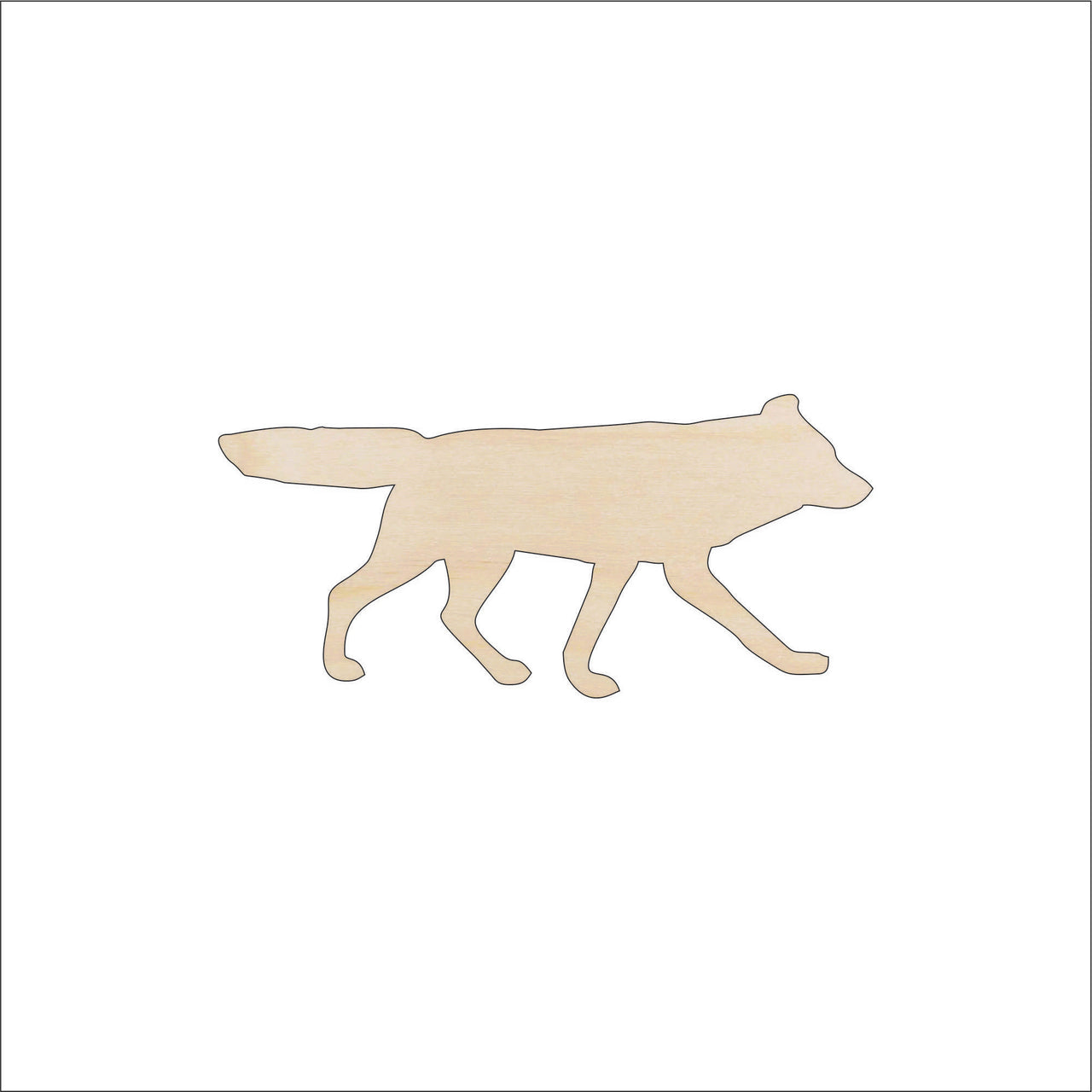 Wolf Wood Craft Shape – Laser Cut Baltic Birch Unfinished DIY Wood Art Supplies ANML9 - The Wood Shape Store