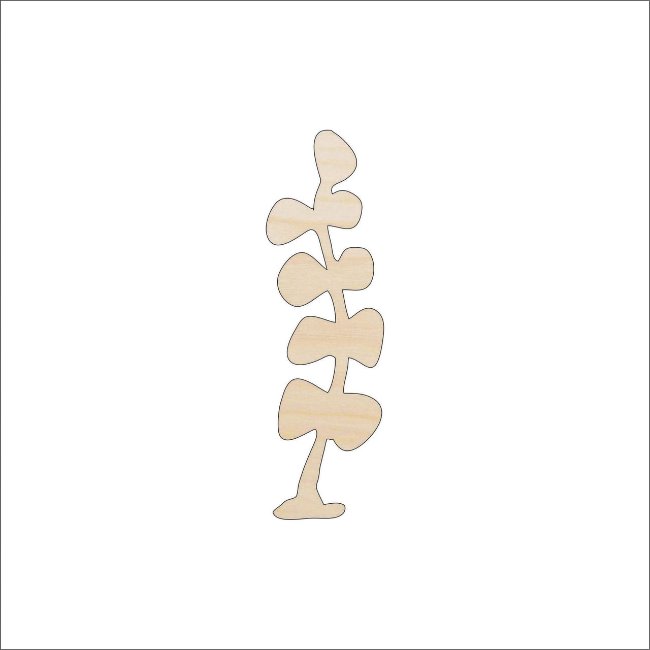 Seaweed Wood Craft Shape - Laser Cut Baltic Birch Unfinished DIY Wood Art Supplies SEA129 - The Wood Shape Store