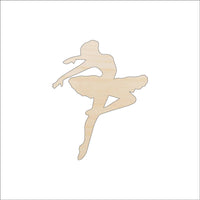 Ballerina Wood Craft Shape - Laser Cut Baltic Birch Unfinished DIY Wood Art Supplies SPT661 - The Wood Shape Store