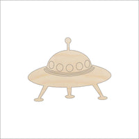UFO Wood Craft Shape - Laser Cut Baltic Birch Unfinished DIY Wood Art Supplies SPC58 - The Wood Shape Store