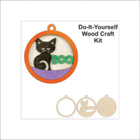 Cat 3D Laser Cut Ornament – Baltic Birch Wood Craft Supplies | DIY Wood Ornament Kit HA30 - The Wood Shape Store