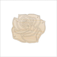 Rose Flower Wood Craft Shape - Laser Cut Baltic Birch Unfinished DIY Wood Art Supplies FLR70 - The Wood Shape Store