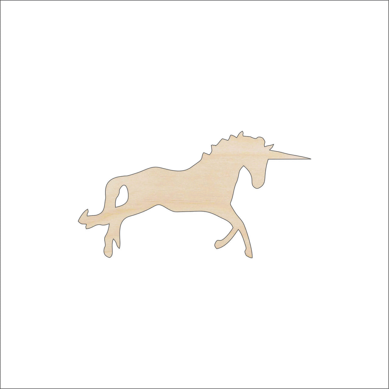 Unicorn Wood Craft Shape - Laser Cut Baltic Birch Unfinished DIY Wood Art Supplies MYTH73 - The Wood Shape Store