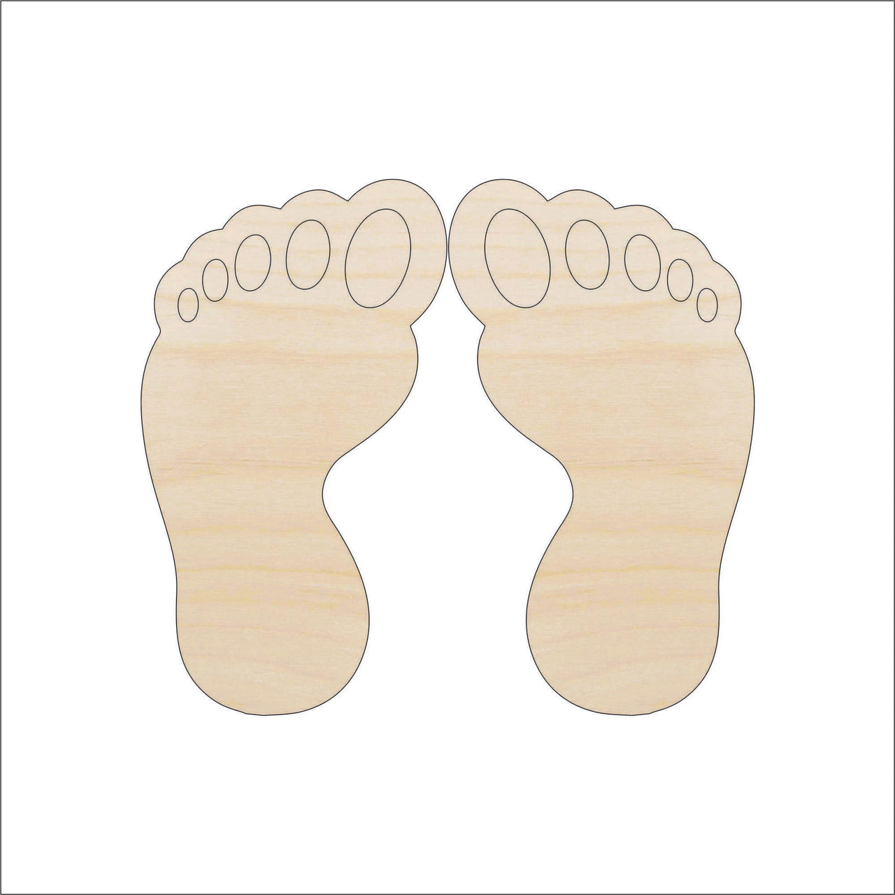 Bigfoot Wood Craft Shape - Laser Cut Baltic Birch Unfinished DIY Wood Art Supplies MYTH27 - The Wood Shape Store