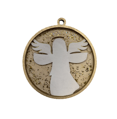 Angel 3D Laser Cut Ornament – Baltic Birch Wood Craft Supplies | DIY Wood Ornament Kit RE14 - The Wood Shape Store