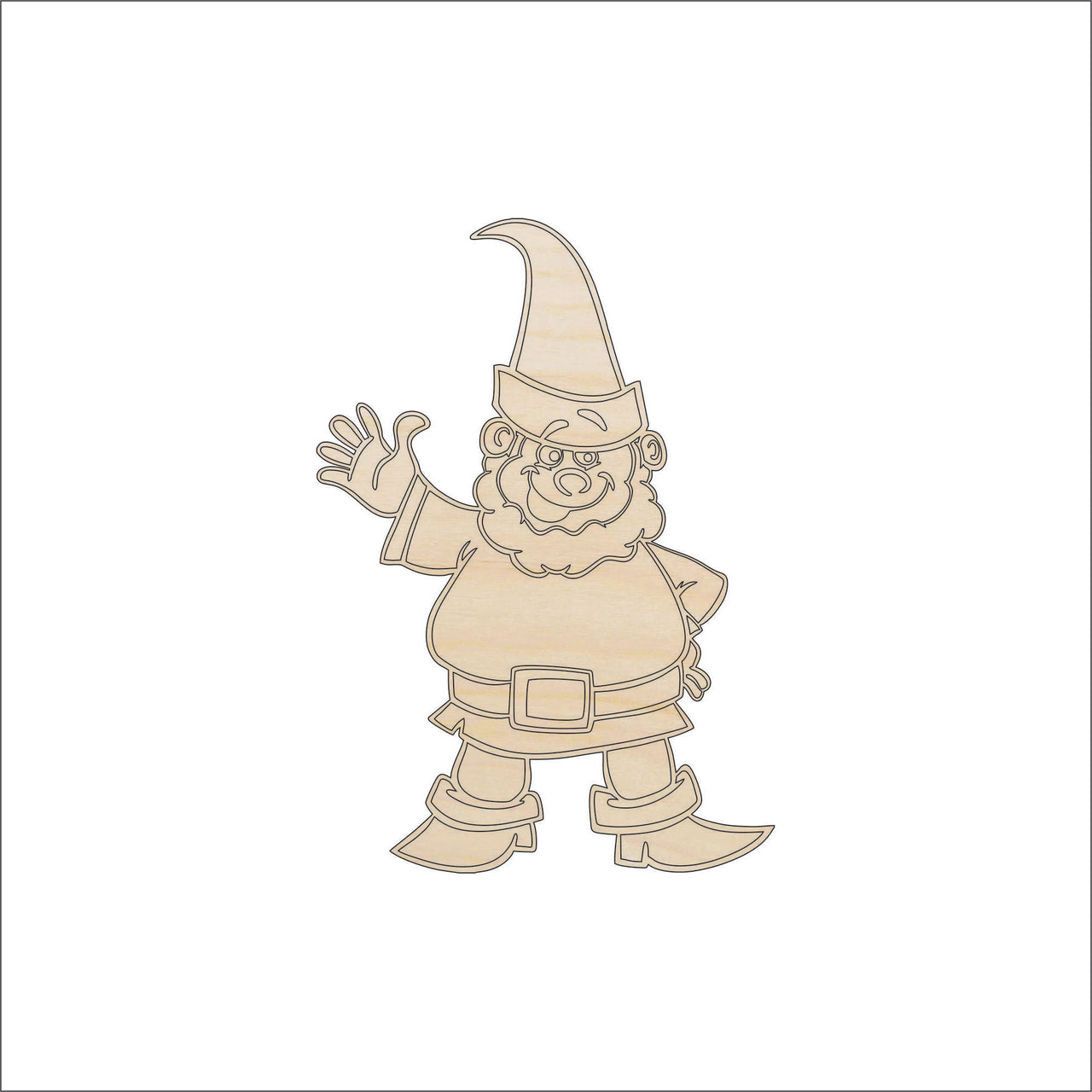 Gnome Wood Craft Shape - Laser Cut Baltic Birch Unfinished DIY Wood Art Supplies MYTH15 - The Wood Shape Store