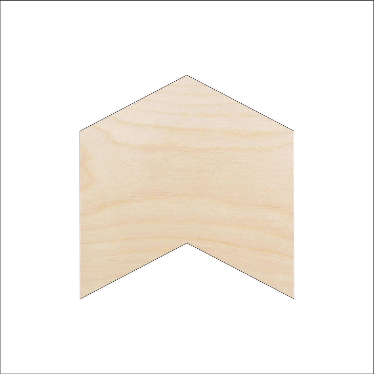 Badge Wood Craft Shape – Laser Cut Baltic Birch Unfinished DIY Wood Art Supplies BDG18 - The Wood Shape Store