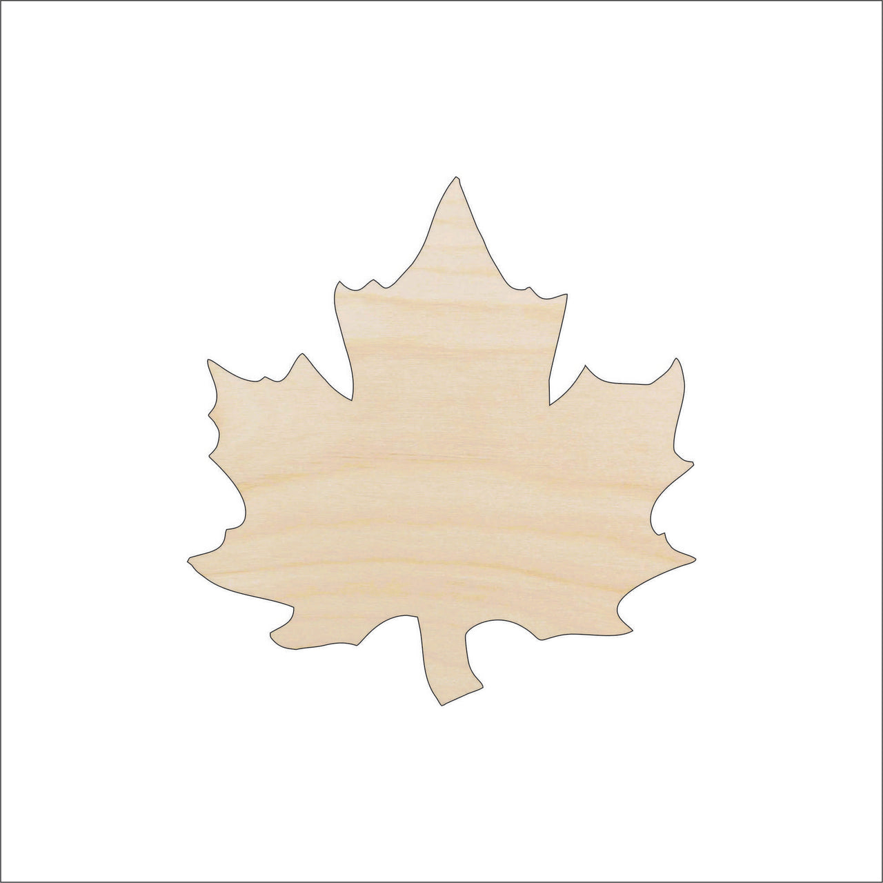 Maple Leaf Wood Craft Shape - Laser Cut Baltic Birch Unfinished DIY Wood Art Supplies LEF30 - The Wood Shape Store