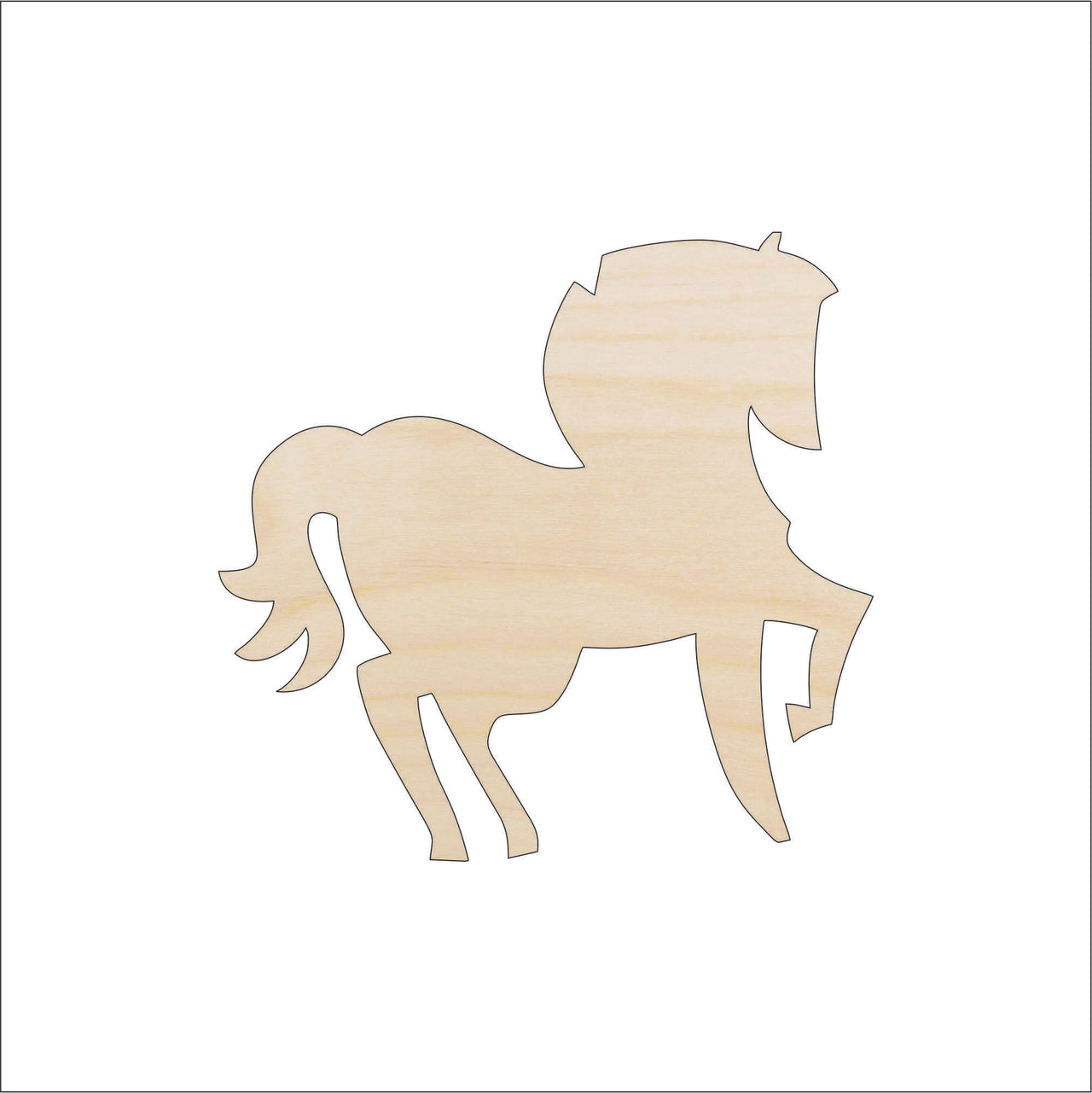 Horse Wood Craft Shape - Laser Cut Baltic Birch Unfinished DIY Wood Art Supplies HRS75 - The Wood Shape Store