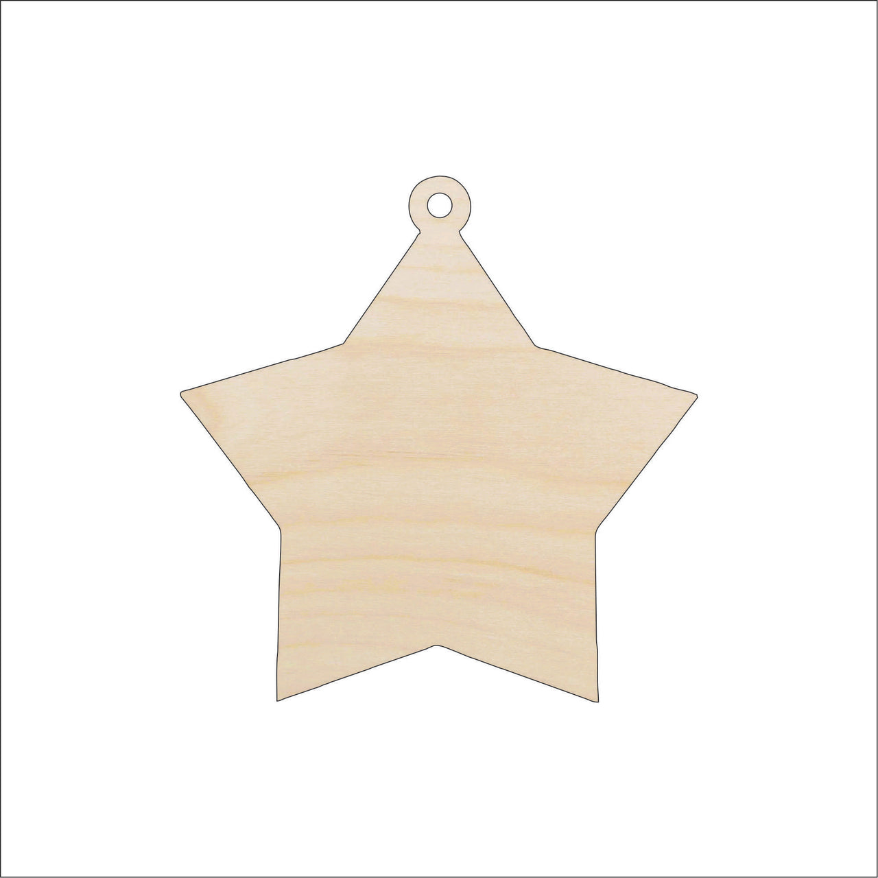 Ornament Wood Craft Shape - Laser Cut Baltic Birch Unfinished DIY Wood Art Supplies XMS250 - The Wood Shape Store