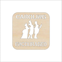 Carolers Wood Craft Shape - Laser Cut Baltic Birch Unfinished DIY Wood Art Supplies XMS270 - The Wood Shape Store