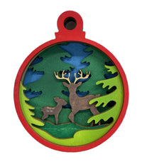 Deer 3D Laser Cut Ornament – Baltic Birch Wood Craft Supplies | DIY Wood Ornament Kit AN15 - The Wood Shape Store