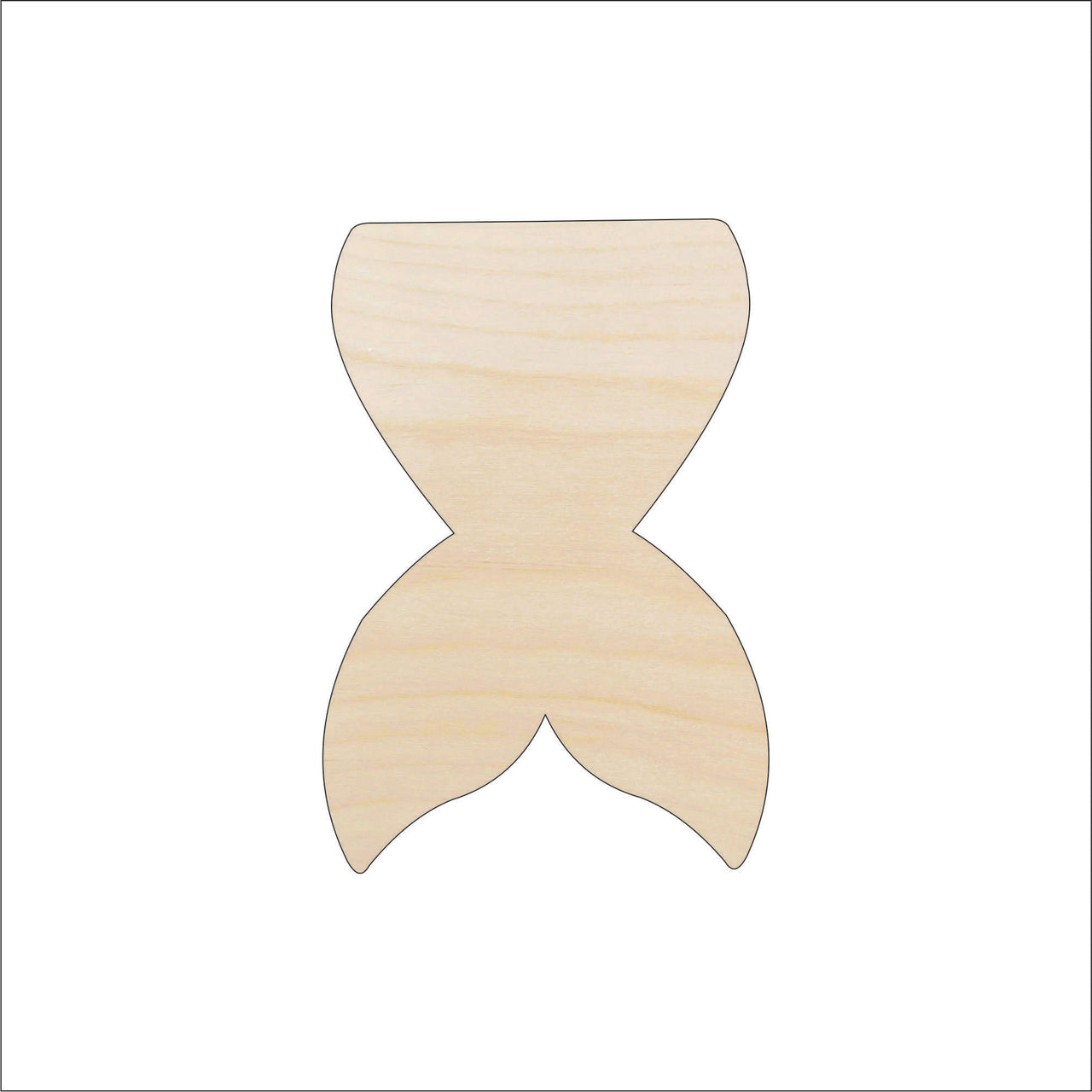Mermaid Wood Craft Shape - Laser Cut Baltic Birch Unfinished DIY Wood Art Supplies MYTH129 - The Wood Shape Store