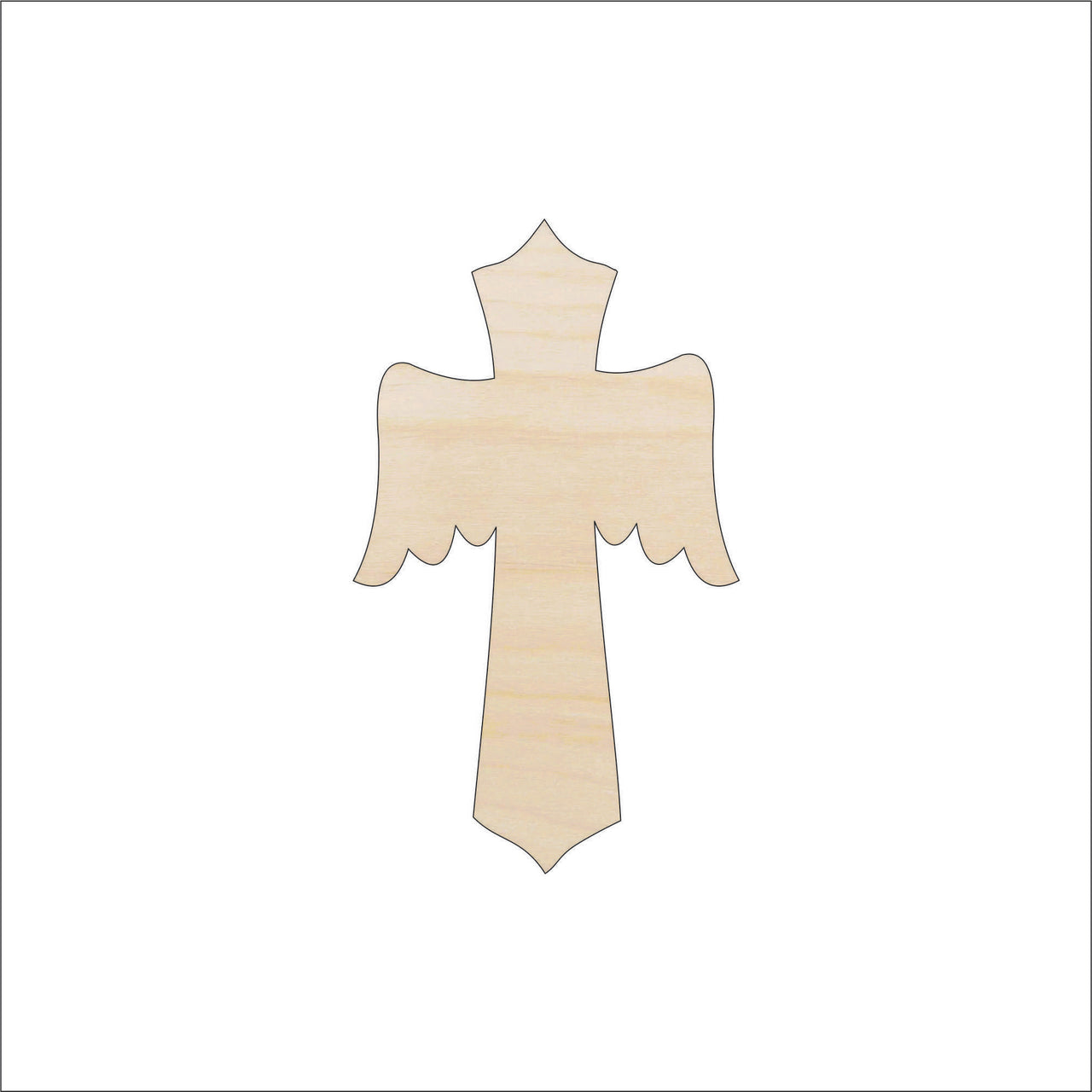 Cross Wood Craft Shape - Laser Cut Baltic Birch Unfinished DIY Wood Art Supplies REL3 - The Wood Shape Store