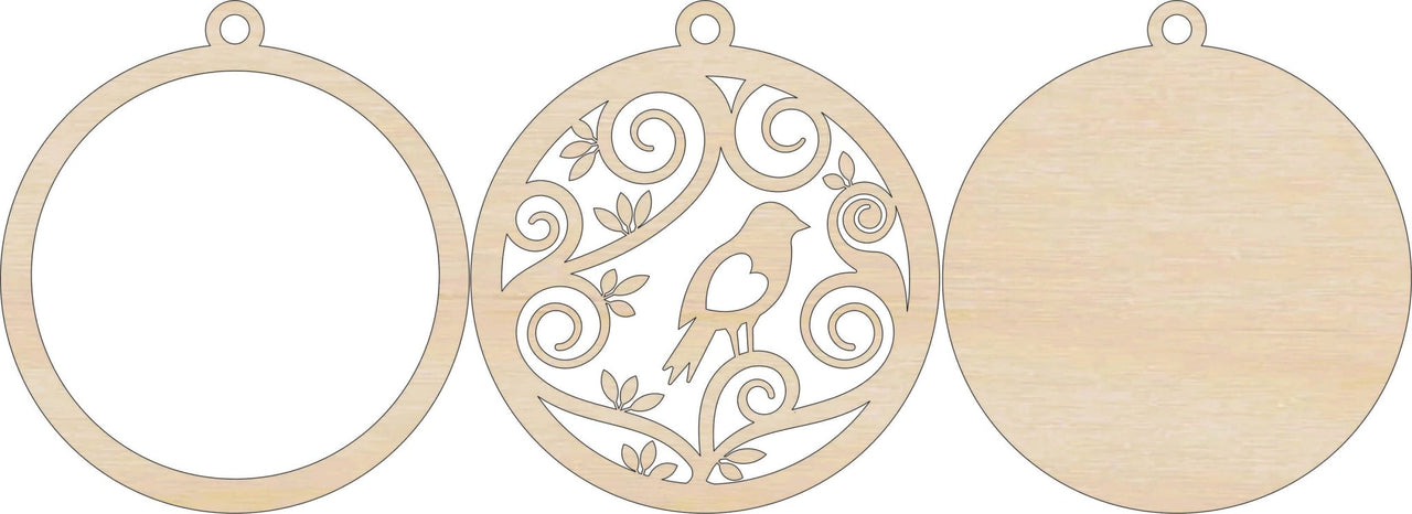 Bird 3D Laser Cut Ornament – Baltic Birch Wood Craft Supplies | DIY Wood Ornament Kit BR4 - The Wood Shape Store