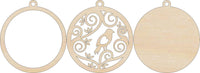 Bird 3D Laser Cut Ornament – Baltic Birch Wood Craft Supplies | DIY Wood Ornament Kit BR4 - The Wood Shape Store