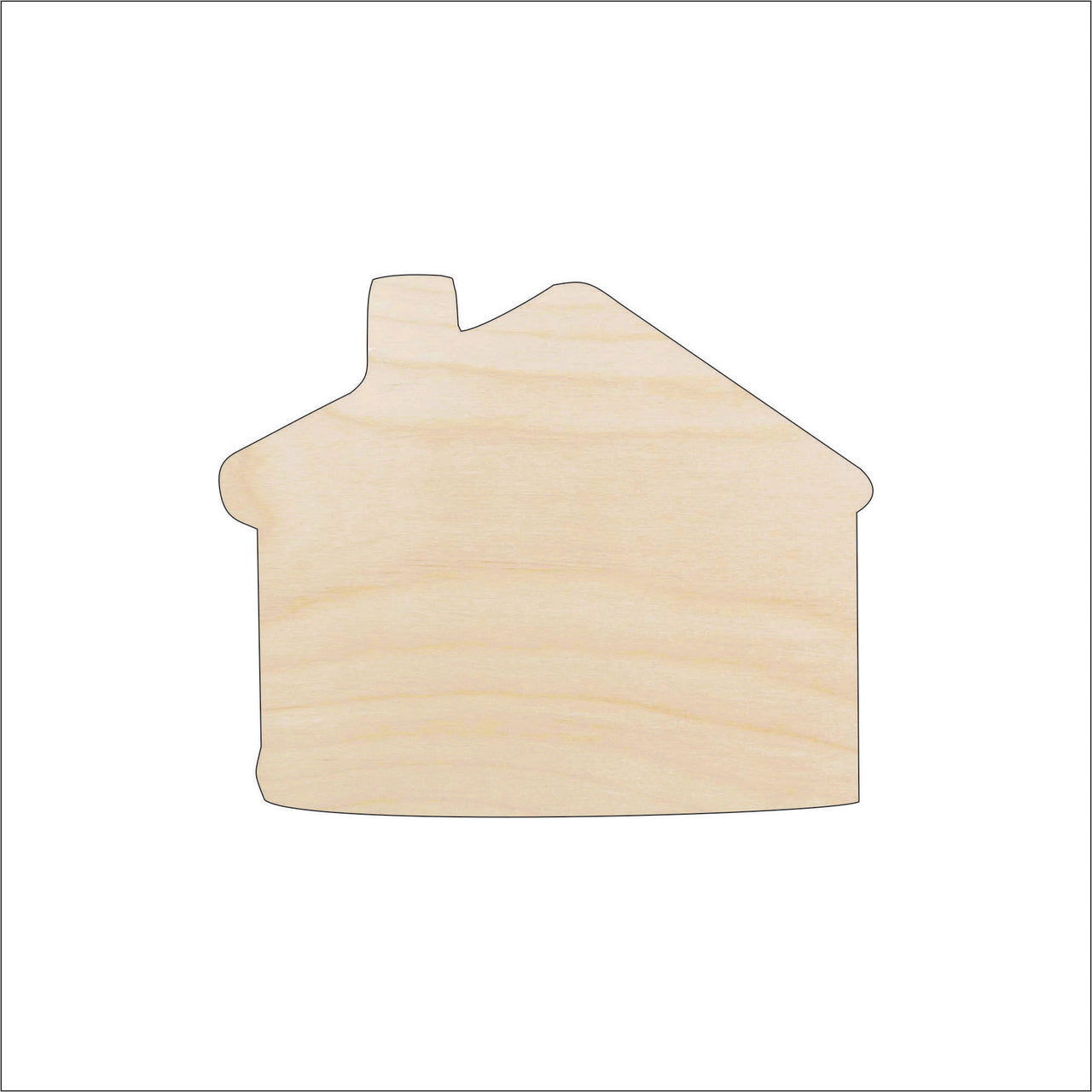 House Wood Craft Shape - Laser Cut Baltic Birch Unfinished DIY Wood Art Supplies BLD16 - The Wood Shape Store