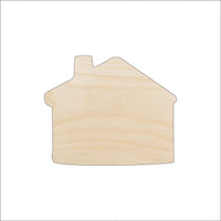 House Wood Craft Shape - Laser Cut Baltic Birch Unfinished DIY Wood Art Supplies BLD16 - The Wood Shape Store