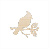 Cardinal Wood Craft Shape - Laser Cut Baltic Birch Unfinished DIY Wood Art Supplies XMS26 - The Wood Shape Store