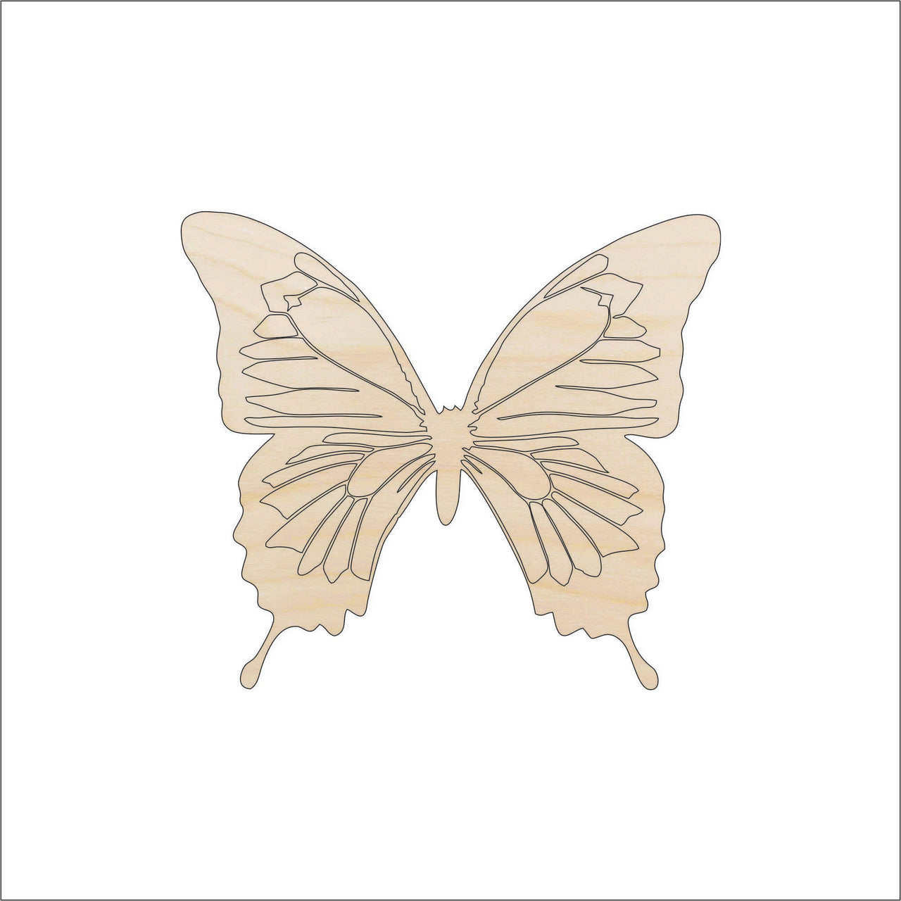 Butterfly Wood Craft Shape - Laser Cut Baltic Birch Unfinished DIY Wood Art Supplies BUG15 - The Wood Shape Store
