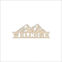 Mountain Wood Craft Shape – Laser Cut Baltic Birch Unfinished DIY Art Supplies SGN13 - The Wood Shape Store