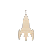 Spaceship Wood Craft Shape - Laser Cut Baltic Birch Unfinished DIY Wood Art Supplies SPC54 - The Wood Shape Store