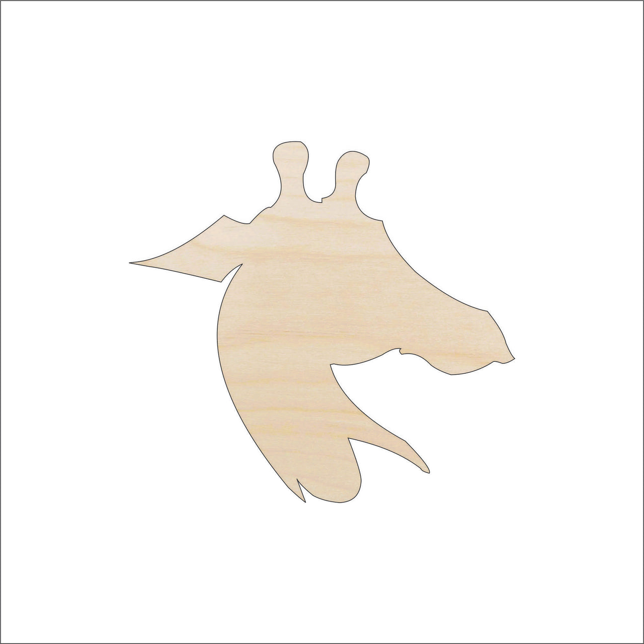 Giraffe Wood Craft Shape – Laser Cut Baltic Birch Unfinished DIY Wood Art Supplies ANML117 - The Wood Shape Store
