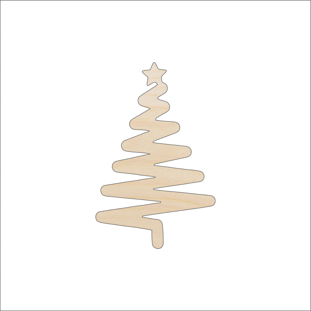 Tree Wood Craft Shape - Laser Cut Baltic Birch Unfinished DIY Wood Art Supplies XMS176 - The Wood Shape Store