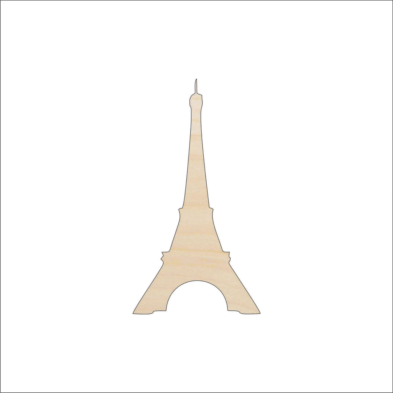 Eiffel Tower Wood Craft Shape - Laser Cut Baltic Birch Unfinished DIY Wood Art Supplies WLD43 - The Wood Shape Store