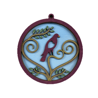 Bird 3D Laser Cut Ornament – Baltic Birch Wood Craft Supplies | DIY Wood Ornament Kit BR3 - The Wood Shape Store