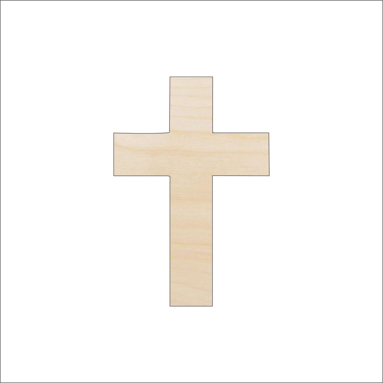 Cross Wood Craft Shape - Laser Cut Baltic Birch Unfinished DIY Wood Art Supplies REL59 - The Wood Shape Store