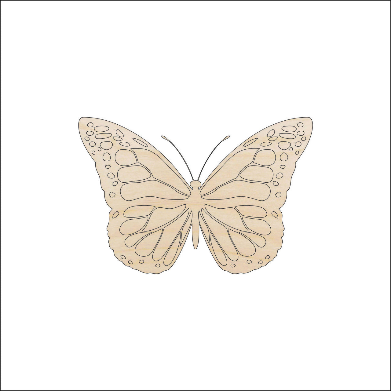 Butterfly Wood Craft Shape - Laser Cut Baltic Birch Unfinished DIY Wood Art Supplies BUG22 - The Wood Shape Store