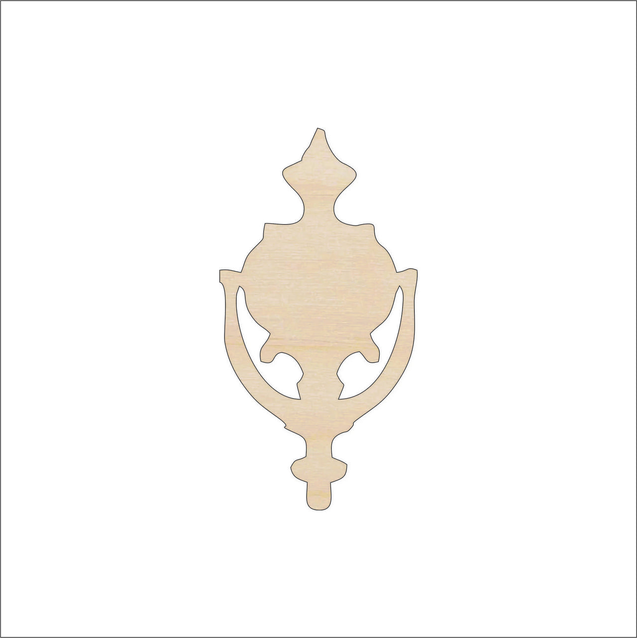 Door Knocker Wood Craft Shape - Laser Cut Baltic Birch Unfinished DIY Wood Art Supplies BLD130 - The Wood Shape Store